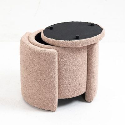 Bergman Fabric Storage Ottoman - Brown - With 2-Year Warranty